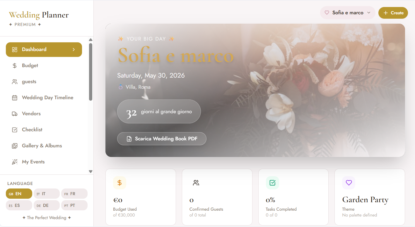 Wedding Planner Premium – The App That Turns Your Wedding Into a Masterpiece