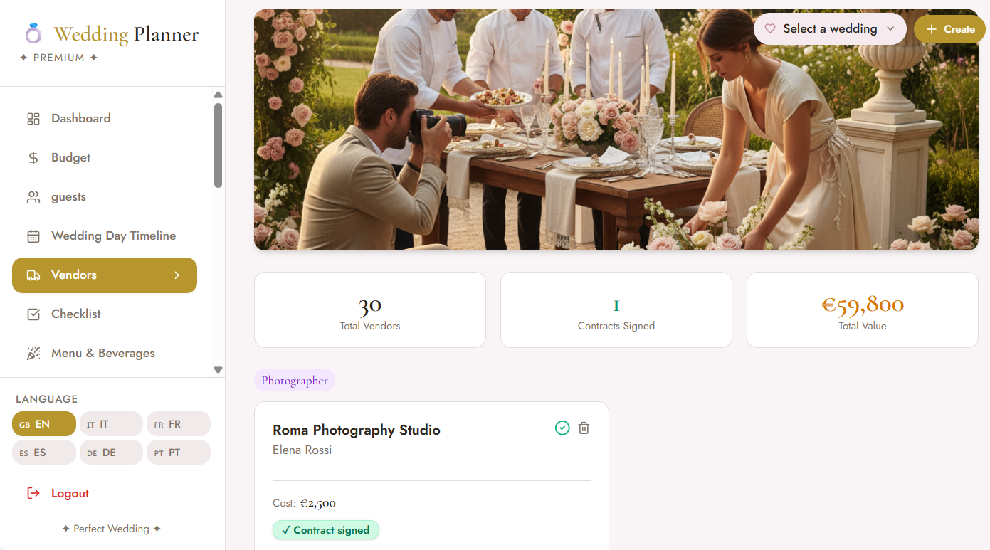 Wedding Planner Premium – The App That Turns Your Wedding Into a Masterpiece